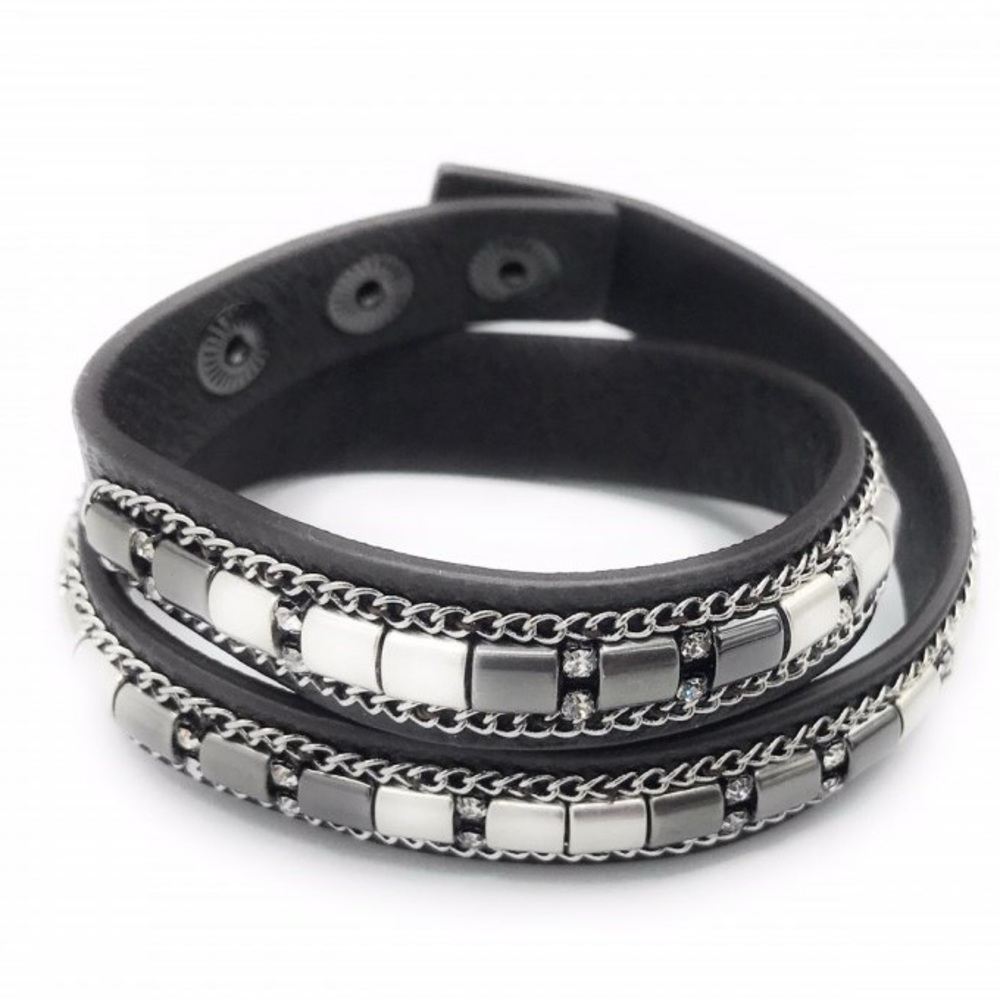 Stella & Dot Cady Wrap Bracelet Silver (Retired)